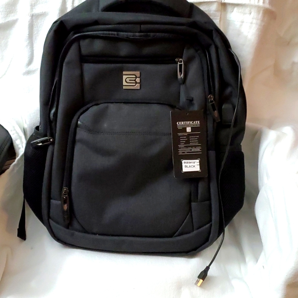 Laptop backpack with charging port